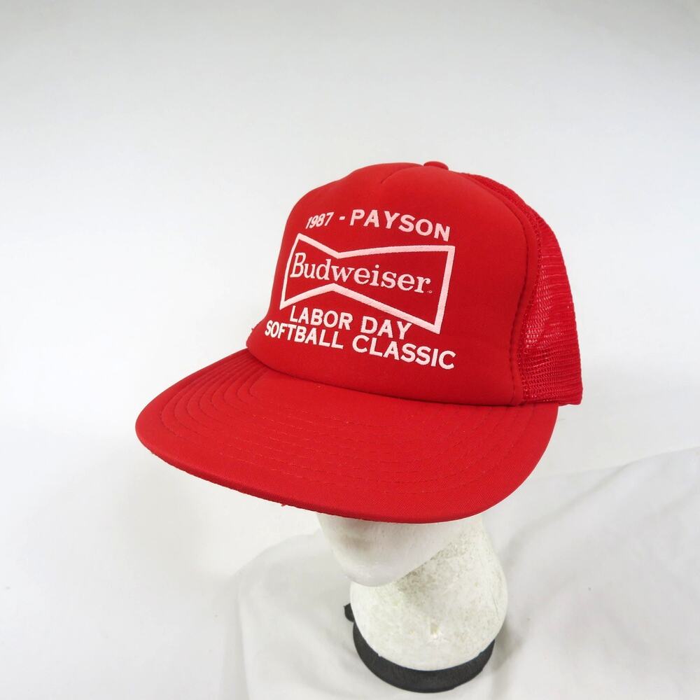 80s Budweiser Labor Day Softball Classic Hat Adjustable Snapback One size